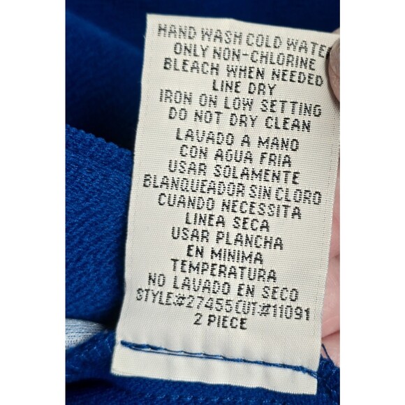 Maya Brooke 18W Blue Lace Embellished Open Front Jacket Dressy Plus Size - Picture 6 of 10